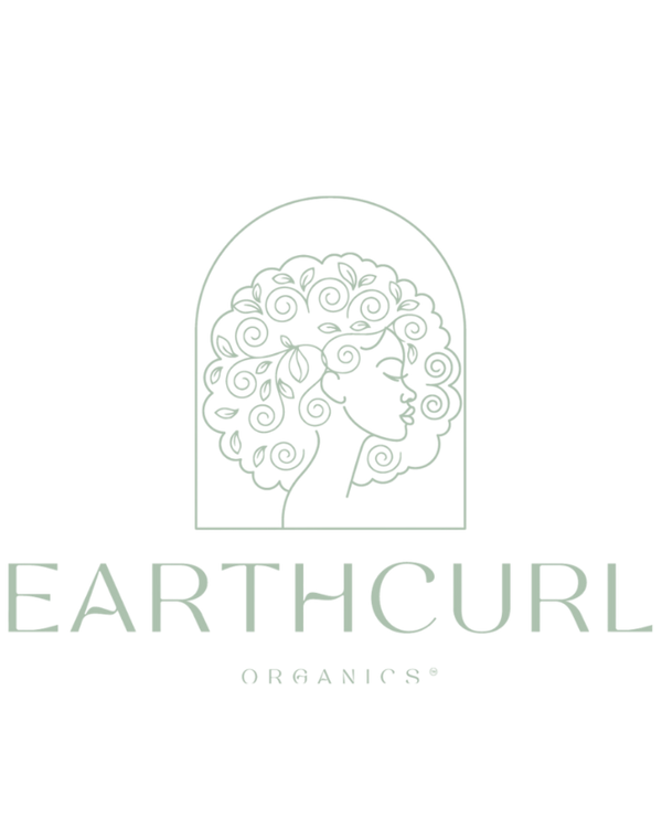 Logo of Earthcurl Organics with a stylized tree design on a white background